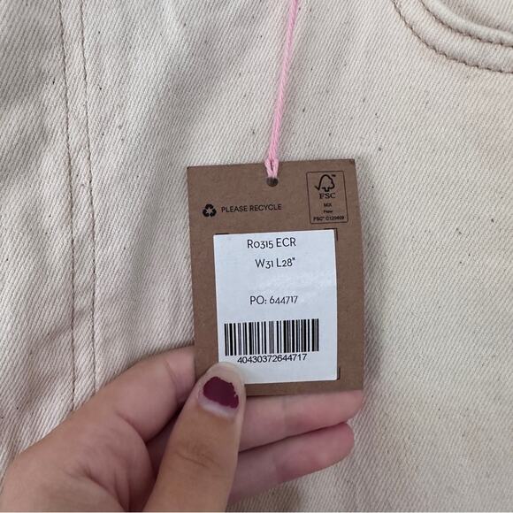 NWT Boden High Rise Culotte Jean Cream 31 x 28 - Picture 5 of 8